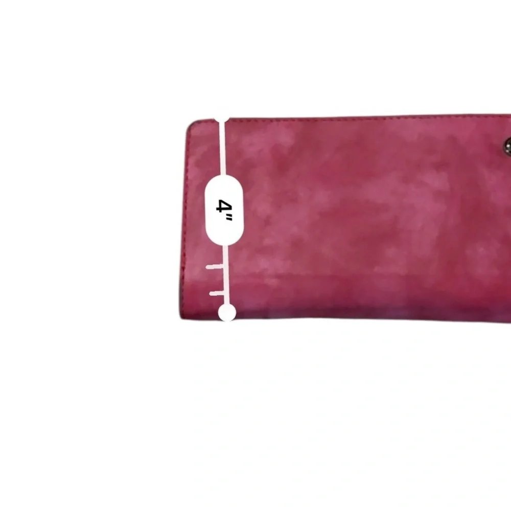 Case Me Wallet Phone Case Pink‎ Faux Leather Multi-Compartment 6.5x4 Magnetic